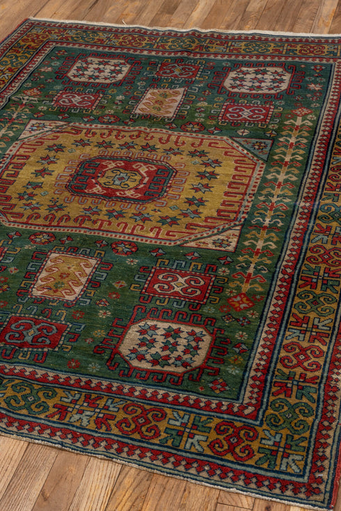 Vintage Caucasian Area Rug (4' x 5')